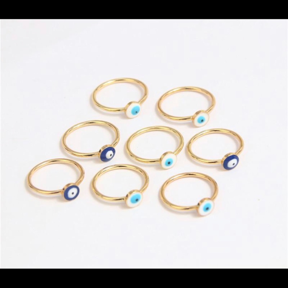 Stackable evil eye rings - Picture 2 of 4